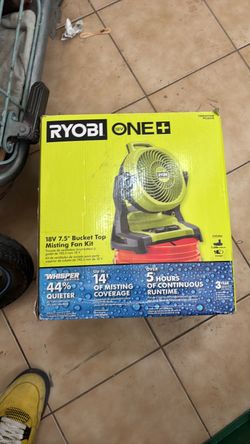 Ryobi 18V 7.5" Bucket Top Misting Fan Kit
