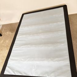 Full Size Bed Frame W/Wheels And Box Spring 