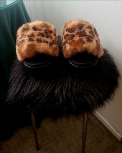 Leopard print slippers