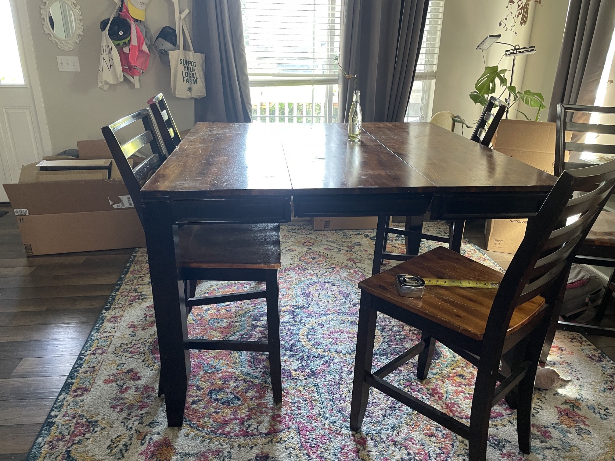 Dining Table With Hidden Leaf