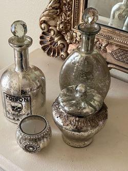 Mercury glass items..  $15.00 for all