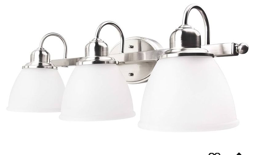 LIT-PaTH Nickel Plating Finish 3-Light Bathroom Vanity Light