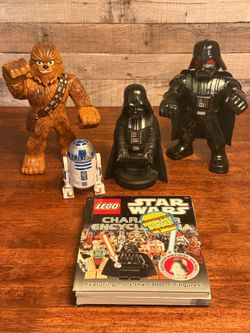 Star Wars Action Figure and Toy Lot - Darth Vader, Chewbacca, R2-D2