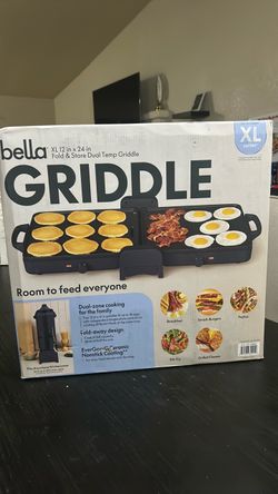 Bella XL Fold & Store Dual Temp Griddle