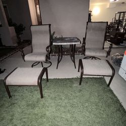 Patio Swivel Chairs And Table