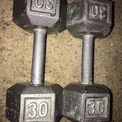 30 Lb Dumbbells 