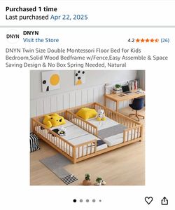 Double Twin Floor Bedframe Only