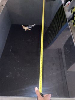 Black Lacquer And Gold Trim Coffee Table