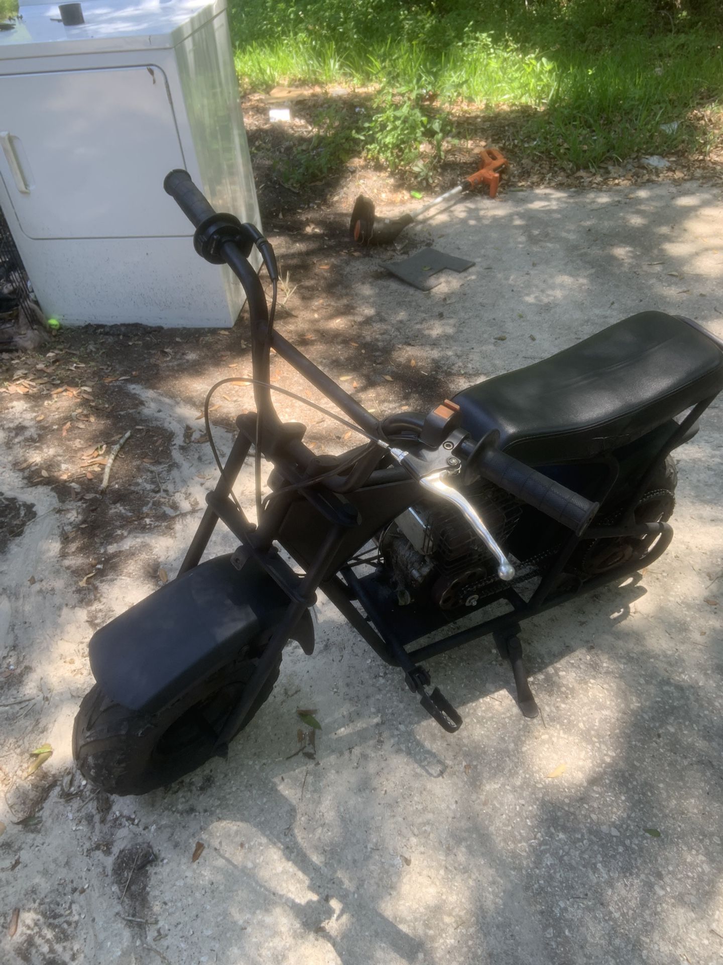 Blacked out mini bike