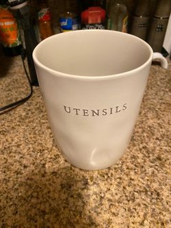 Utensil Holder - Ceramic Target Hearth & Home