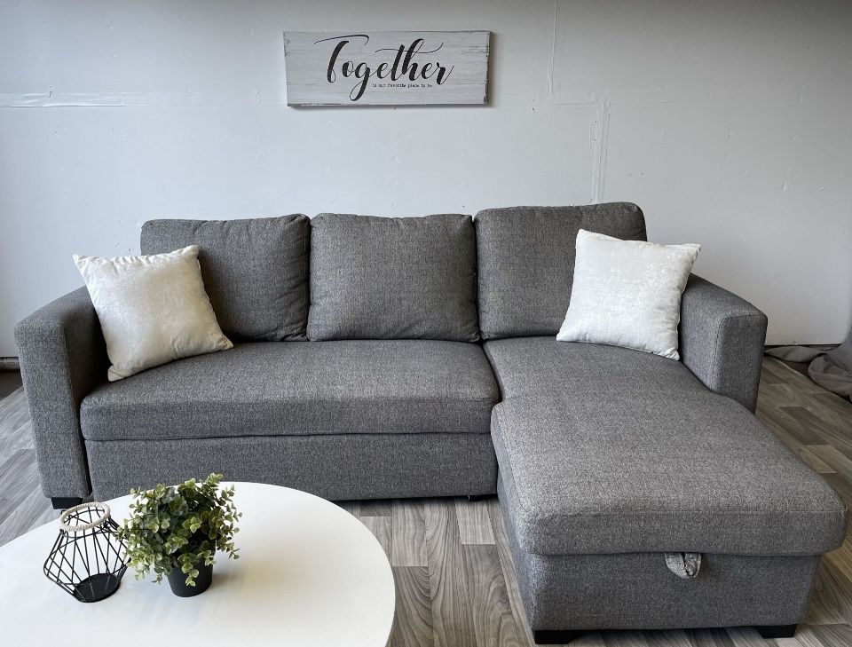 Gray Sleeper Sectional