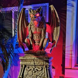 Large 5 FOOT TALL LED Gargoyle Tombstone - Built Sturdy And Solid - HUGE BOX - NEW IN BOX
