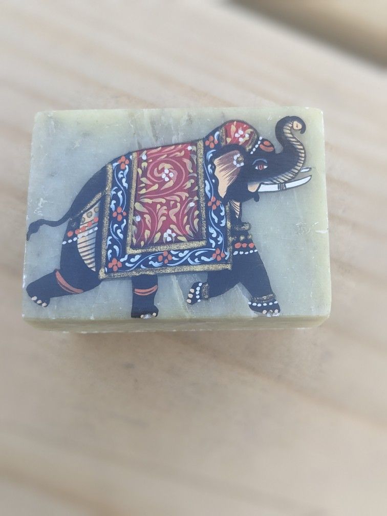 Vintage Elephant Trinket Box 