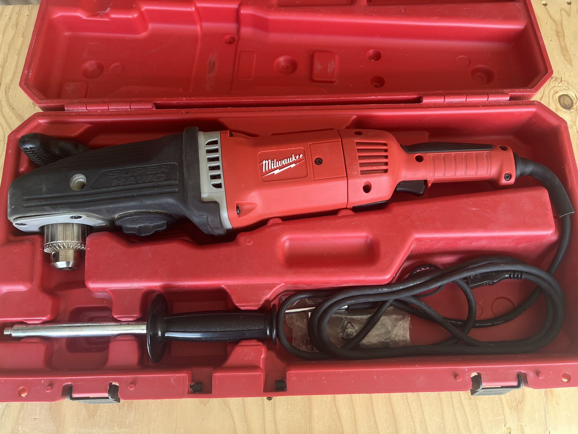 Milwaukee Super Hawg 1/2” Right Angle Drill (corded)