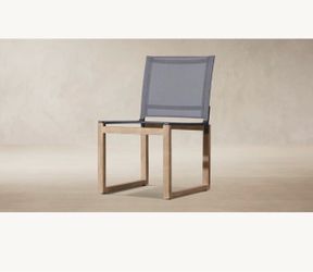 Restoration Hardware Aegean Teak & Mesh Outdoor Dining Chairs
