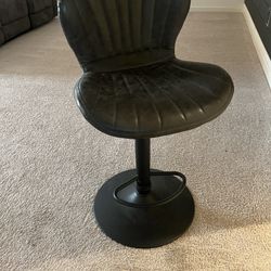 Grey Adjustable Chair Bar Stool