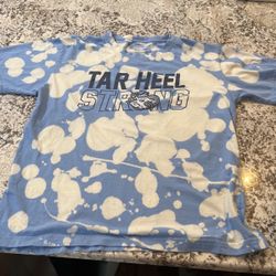 UNC Tar Heel Strong Blue & White Tie-Dye T-Shirt