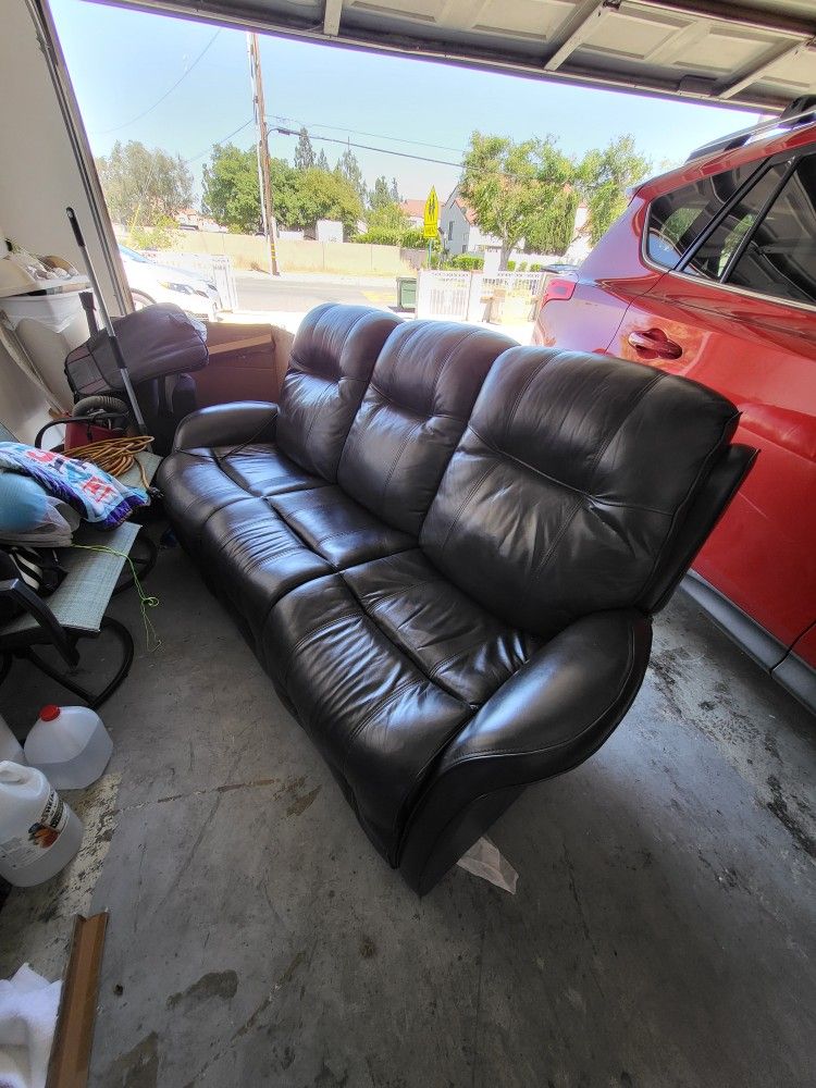 Reclining Leather Couch