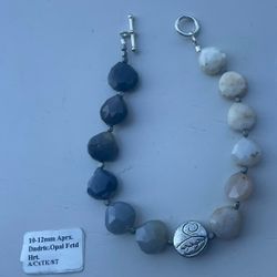 Opal and Sterling Silver Handmade Bracelet