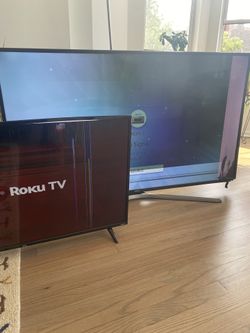 58in Samsung 4k Television and 38in TCL Television (Damaged)