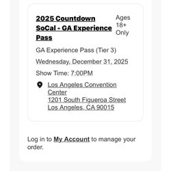 countdown 2025 ticket 