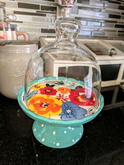The Pioneer Woman Ceramic Cake Stand with Lid