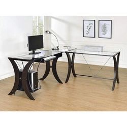 Glass L Shaped Computer Desk