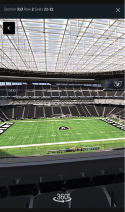 Raiders Home Games Sec 313 Row 2 Aisle Seats Mid Field