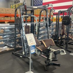 Squat Rack Smith Machine Home Gym Power Cage Olympic Weights 
