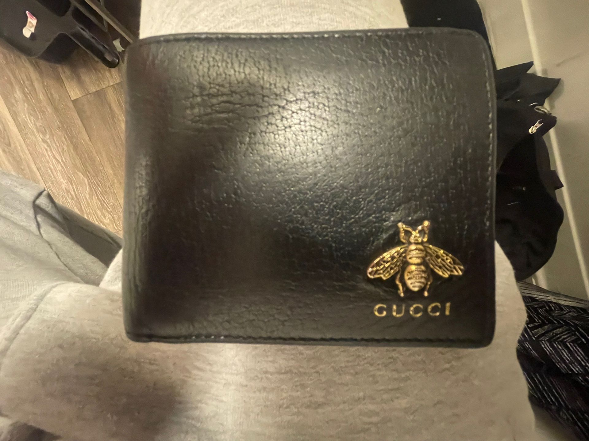 Gucci Wallet Black Leather 