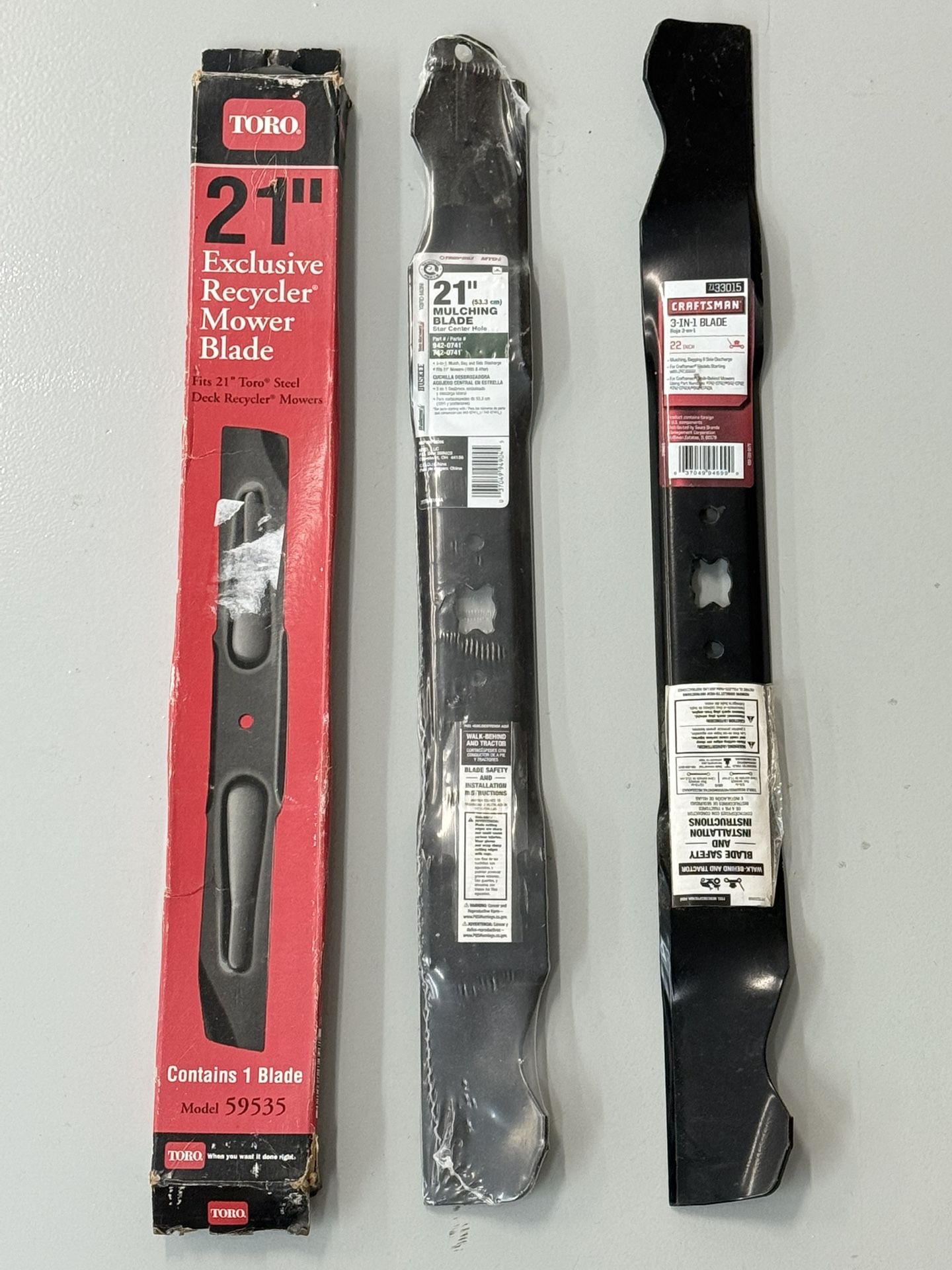 NEW! Lawn Mower Blades 21" & 22" - $15/EACH
