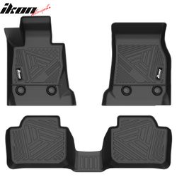 Fits 2012-2018 BMW 3-Series Sedan F30 AWD All Weather 3D IKON Floor Mats Carpets TPE