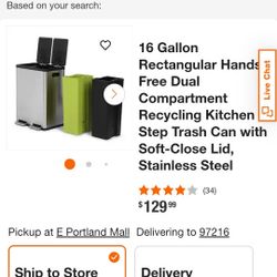 ECO Dual Hands Free  Trashcan/Recycle 