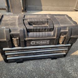 Kobalt Lockable Tool Box Heavy Plastic 3 Drawer with Handle Portable
