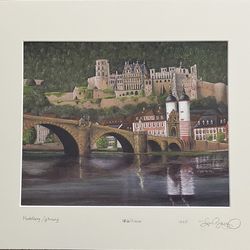 16x20” Heidelberg, Germany painting 186/2000 print