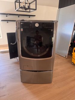 LG Direct Drive Front Load Washer with Pedestal Washer