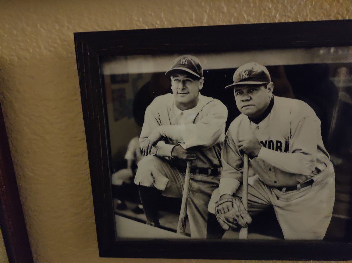 Reproduction Print of Lou Gehrig and Babe Ruth