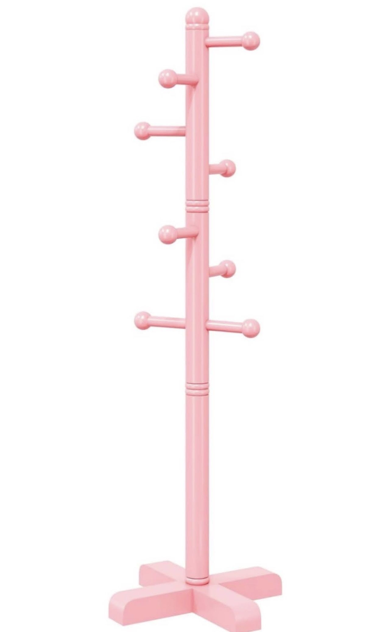 Pink Kids Coat Rack / Coat Tree – Adjustable Height – New