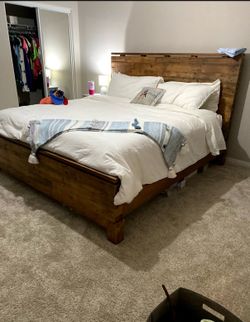 West Elm Emerson King bed w/mattress