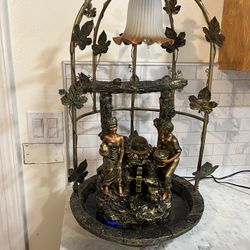 Copper Metal Water Fountain Sculpture