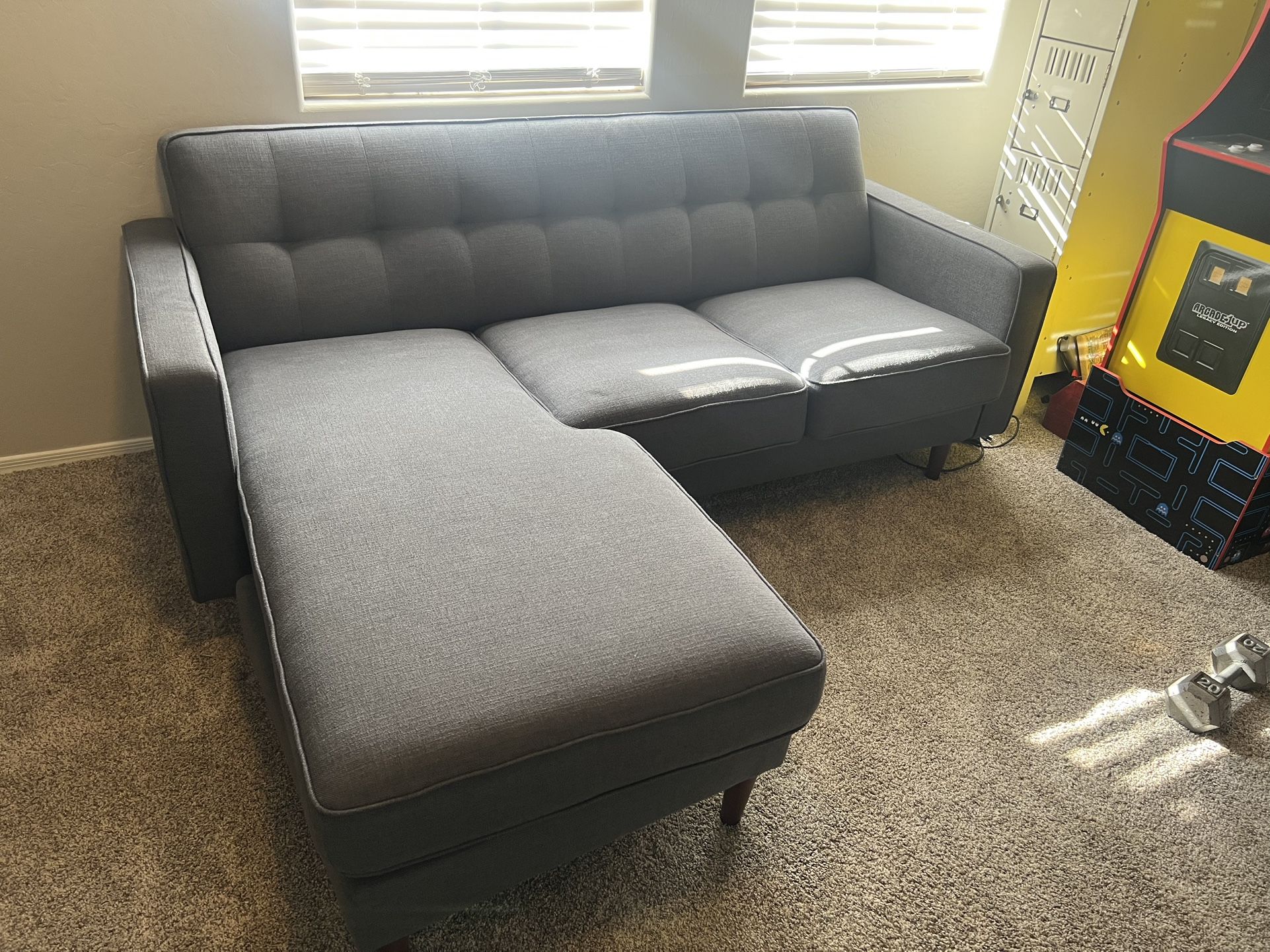 Living Spaces Couch With Reversible Chaise