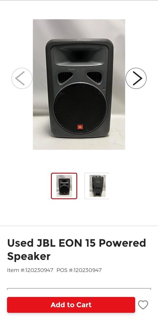 JBL Eon 15 Powered Speaker 15