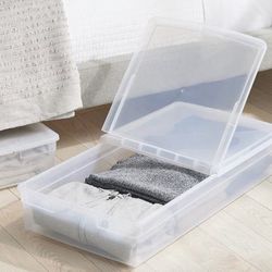 3 For $10 Long Under Bed Storage Box With Wheels 