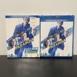 Paranoia Blu-ray DVD 2 Disc Edition Slipcover  2013