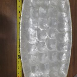 Capiz Shell Long Trays Made in Windowpane Oysters Decorative Tray