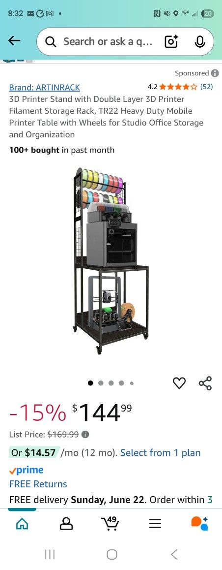 Storage Rack Table