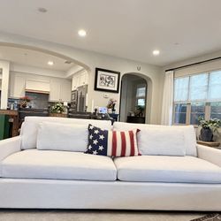 RH Belgian Track Arm Linen Sofa - 8’