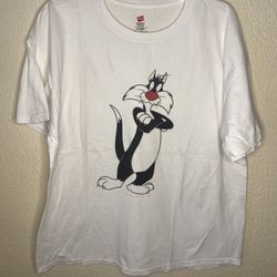 Vintage 90s Warner Bros Looney Tunes white Hanes size XL