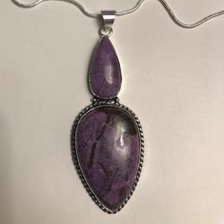 Purpurite 925 Sterling Silver Necklace