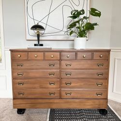 apothecary style solid wood dresser